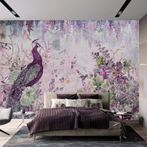 White line decor wallpaper