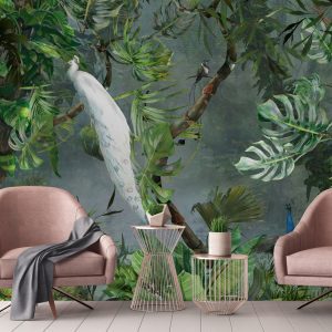 White line decor wallpaper