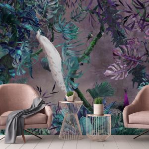 White line decor wallpaper