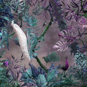 White line decor wallpaper