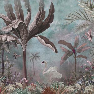 White line decor wallpaper