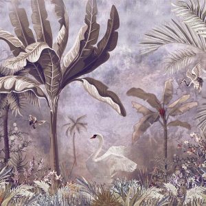 White line decor wallpaper