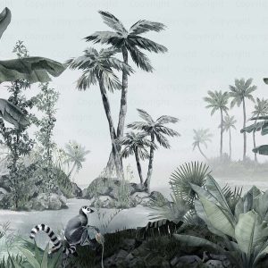 White line decor wallpaper