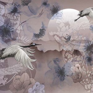 White line decor wallpaper