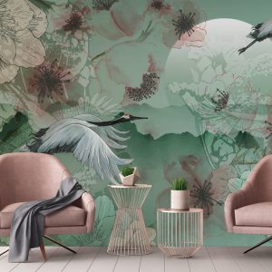 White line decor wallpaper