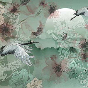 White line decor wallpaper