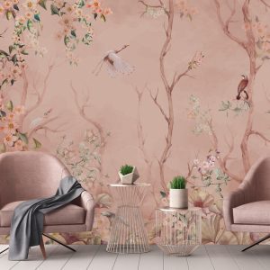 White line decor wallpaper