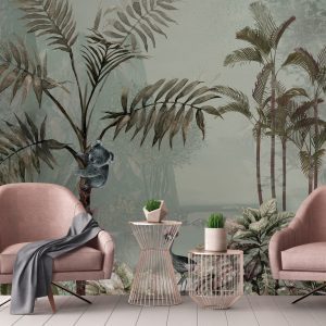 White line decor wallpaper