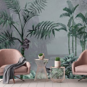 White line decor wallpaper