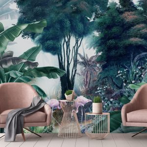 White line decor wallpaper