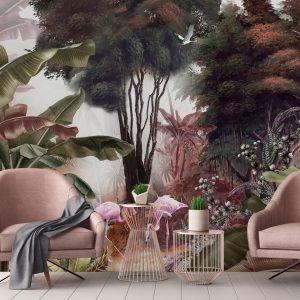 White line decor wallpaper