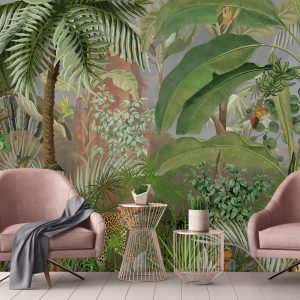 White line decor wallpaper