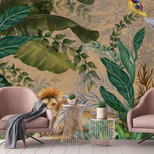 White line decor wallpaper