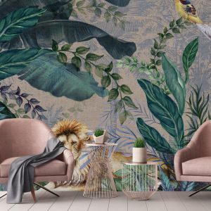 White line decor wallpaper