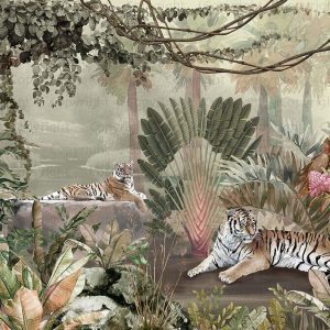 White line decor wallpaper