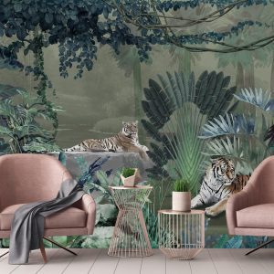 White line decor wallpaper