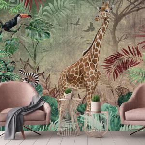 White line decor wallpaper