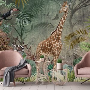 White line decor wallpaper