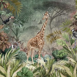 White line decor wallpaper