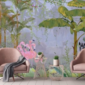 White line decor wallpaper