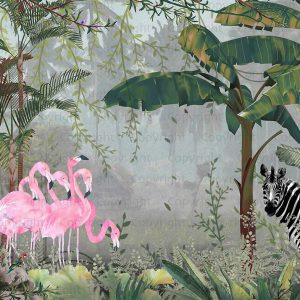 White line decor wallpaper