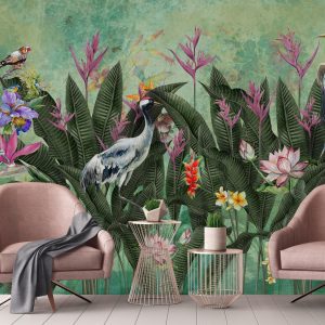 White line decor wallpaper