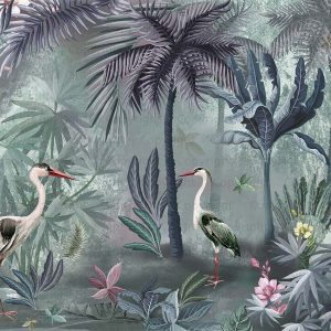 White line decor wallpaper