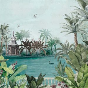 White line decor wallpaper