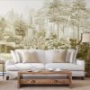 White line decor wallpaper