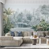 White line decor wallpaper
