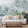White line decor wallpaper