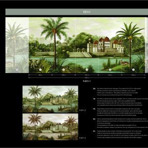 White line decor wallpaper