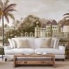 White line decor wallpaper