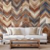 White line decor wallpaper
