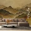 White line decor wallpaper