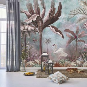 White line decor wallpaper