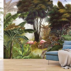 White line decor wallpaper