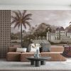 White line decor wallpaper