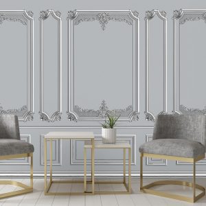 White line decor wallpaper